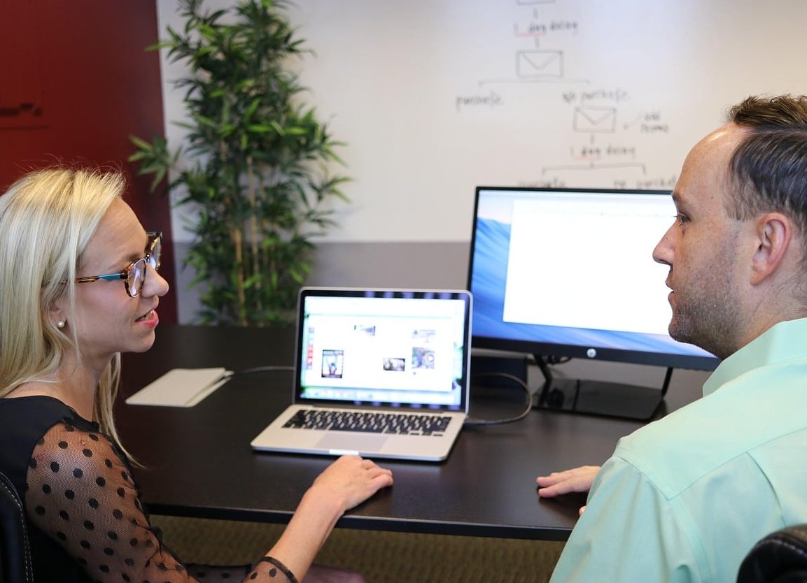 web designer meeting client