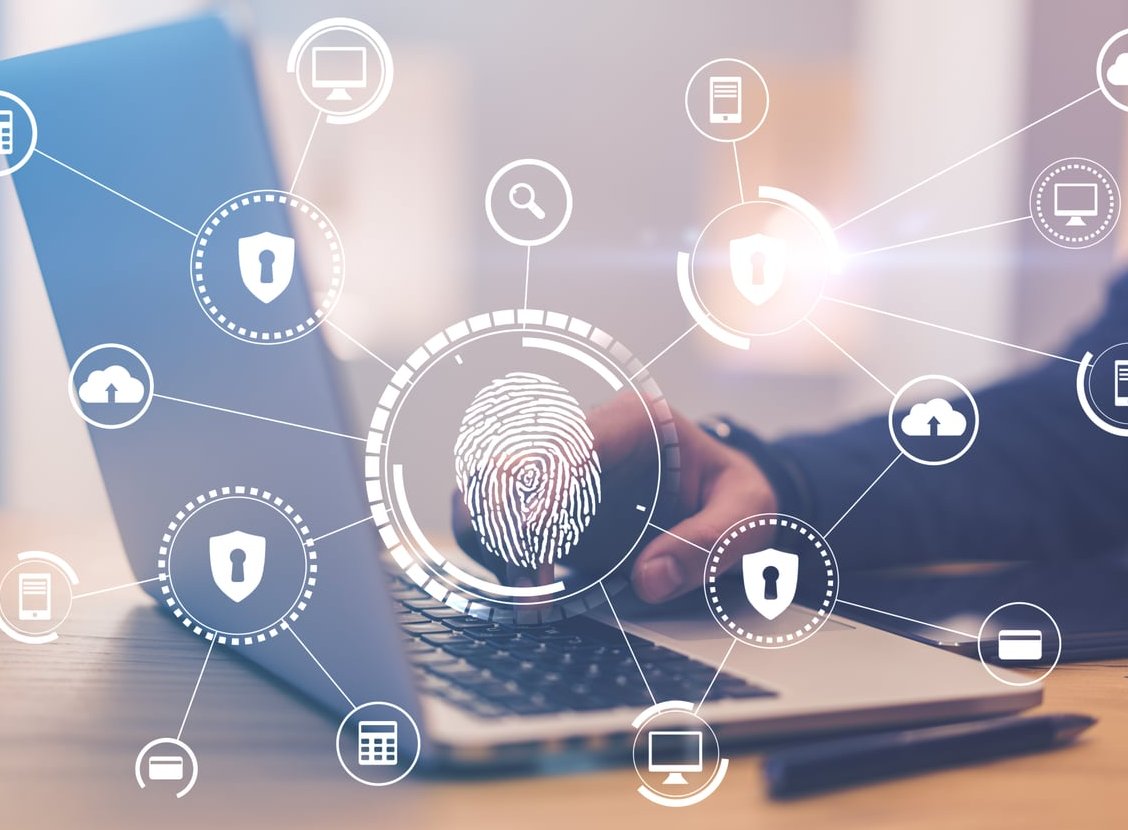 website security padlock laptop